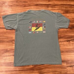Cabo Shirt Mens Large Green Carpinteria Surf The World Flags Graphic Tee